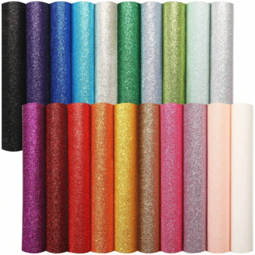 A4 Faux Leather - Plain Glitter