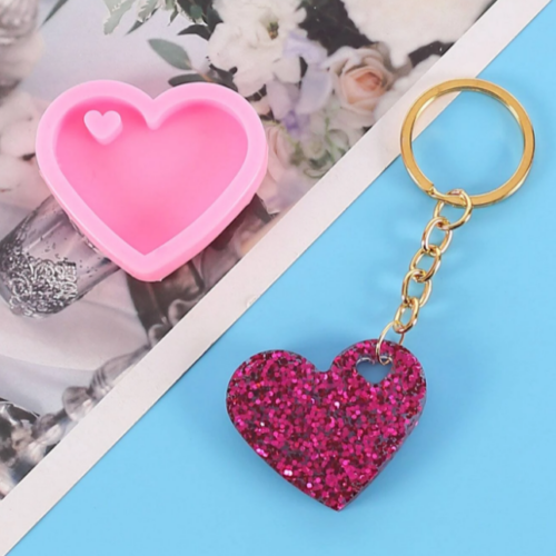 Silicone Mould - Heart Keychain/Charm