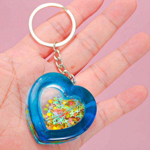 Silicone Mould - Hollow/Fillable Heart Keychain