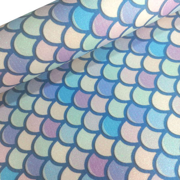 A4 Faux Leather – Glitter Mermaid Scale 2 – Artistiq Designs