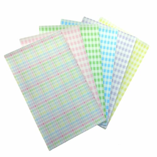A4 Faux Leather Set – Pastel Plaid (6)