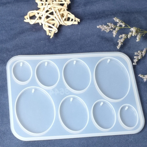 Silicone Mould - Oval Earring/Pendant/Keychain