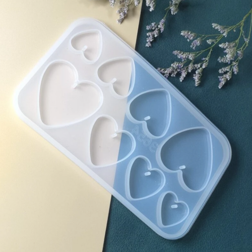 Silicone Mould - Heart Earring/Pendant/Keychain