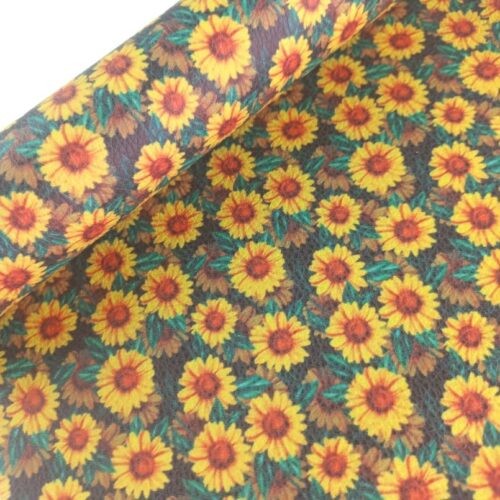 A4 Faux Leather - Sunflowers Yellow