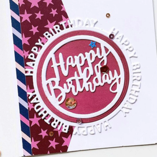 Cutting Die - Happy Birthday Circle