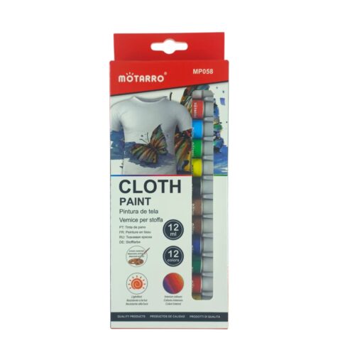 Fabric/Cloth Paint - Set of 12 tubes