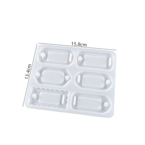 Silicone Mould - Double Hole Fillable Tags